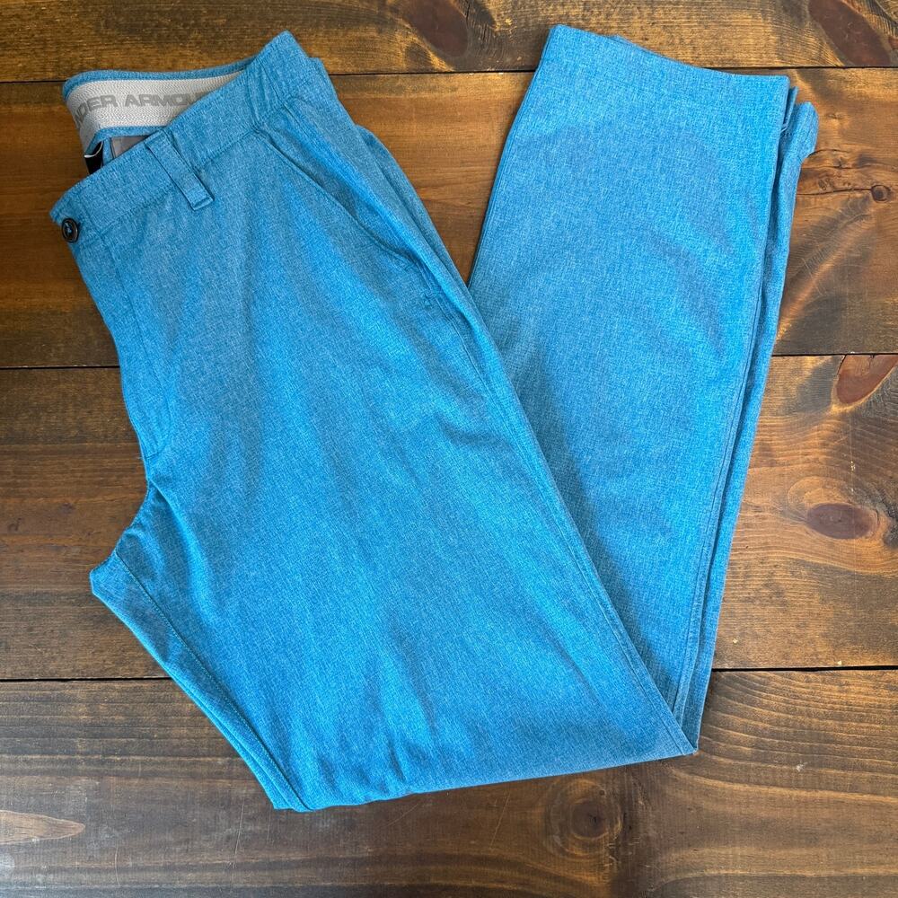 Under Armour Match Play Vented Golf Pants Loose Straight Blue Men's 36x34